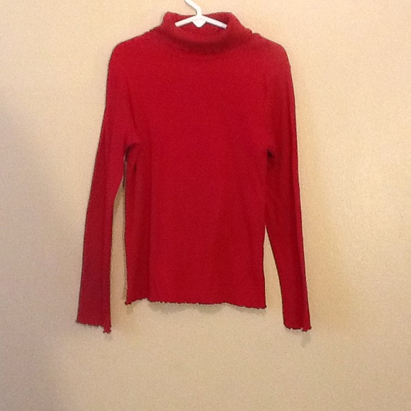 Girls red turtle neck sweater - Picture 6 of 6